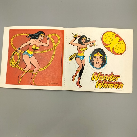 Rare WONDER WOMAN sticker set POST CEREAL GIVEAWAY Prize 1979 DC Bronze - Picture 1 of 12